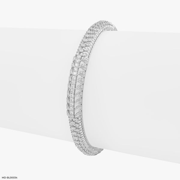Sparkle Secrets Bangle 18K White Gold