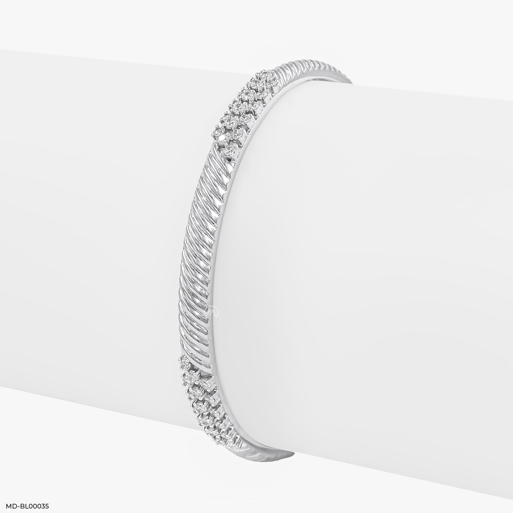 Nirvana Diamond Bangle 9K White Gold