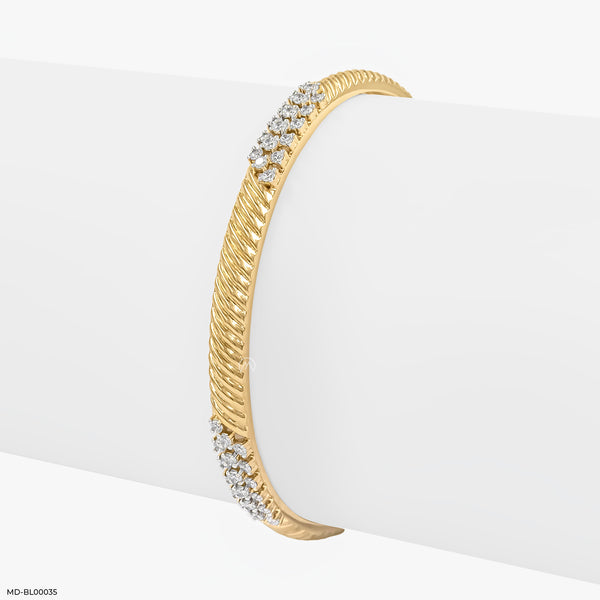 Nirvana Diamond Bangle 18K Yellow Gold
