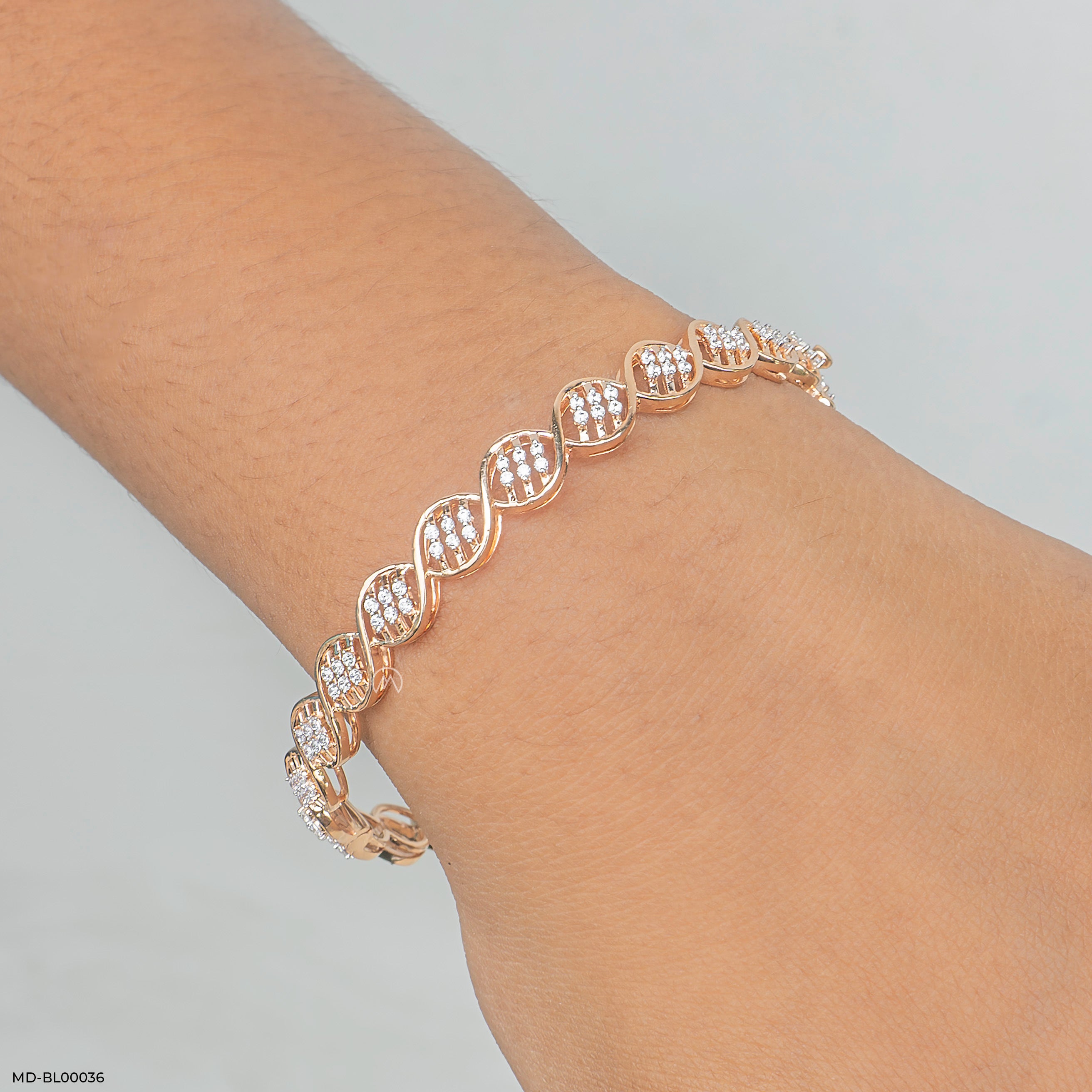 Diamond Diaries Bangle 9K Rose Gold