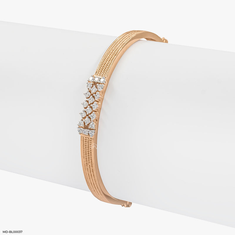 Aurora Spark Diamond Bangle 18K Rose Gold