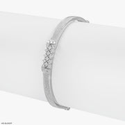 Aurora Spark Diamond Bangle 18K White Gold