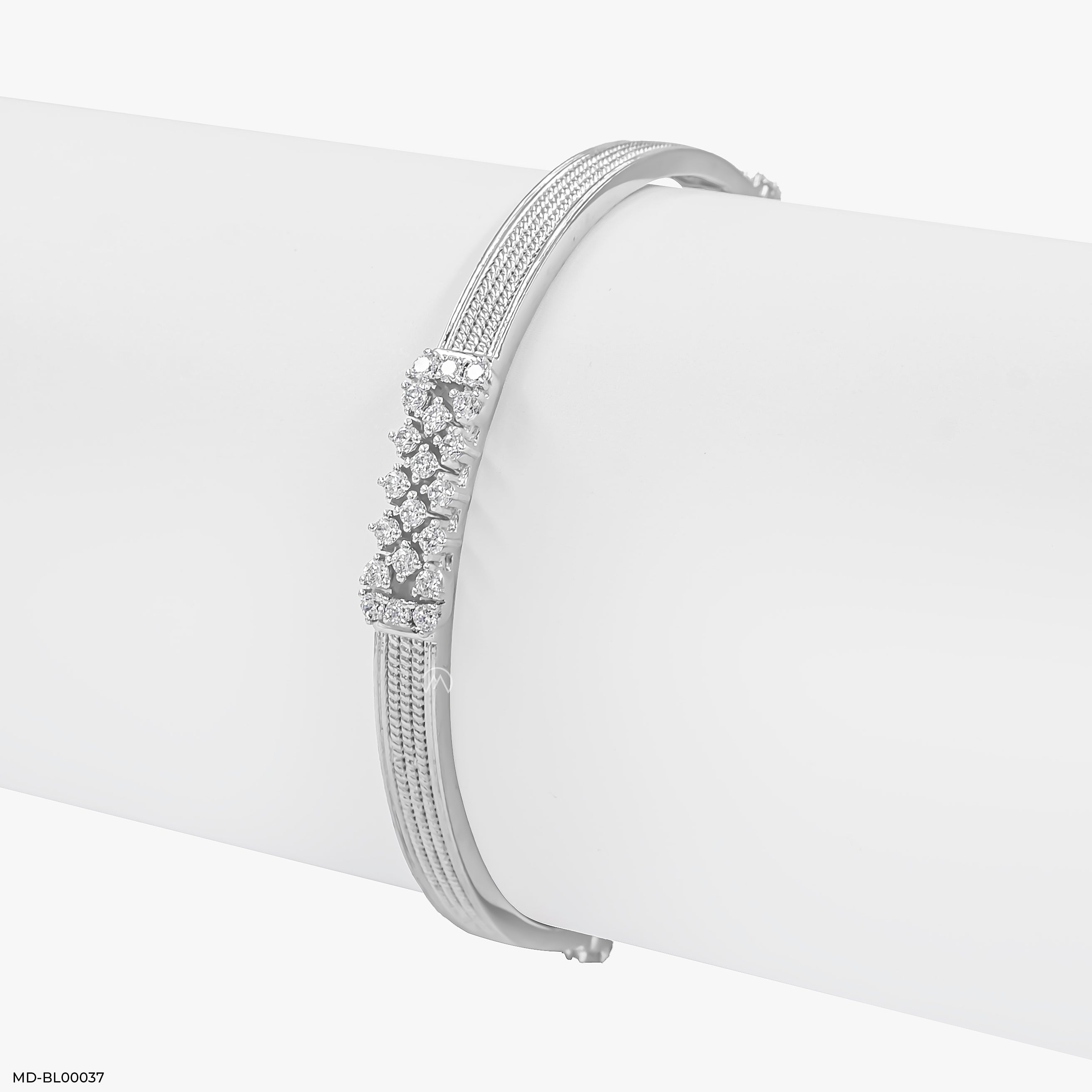 Aurora Spark Diamond Bangle 9K Rose Gold