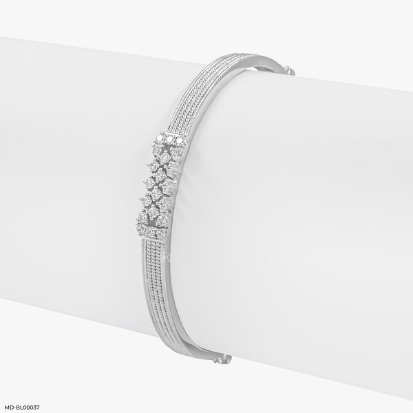 Aurora Spark Diamond Bangle 18K White Gold
