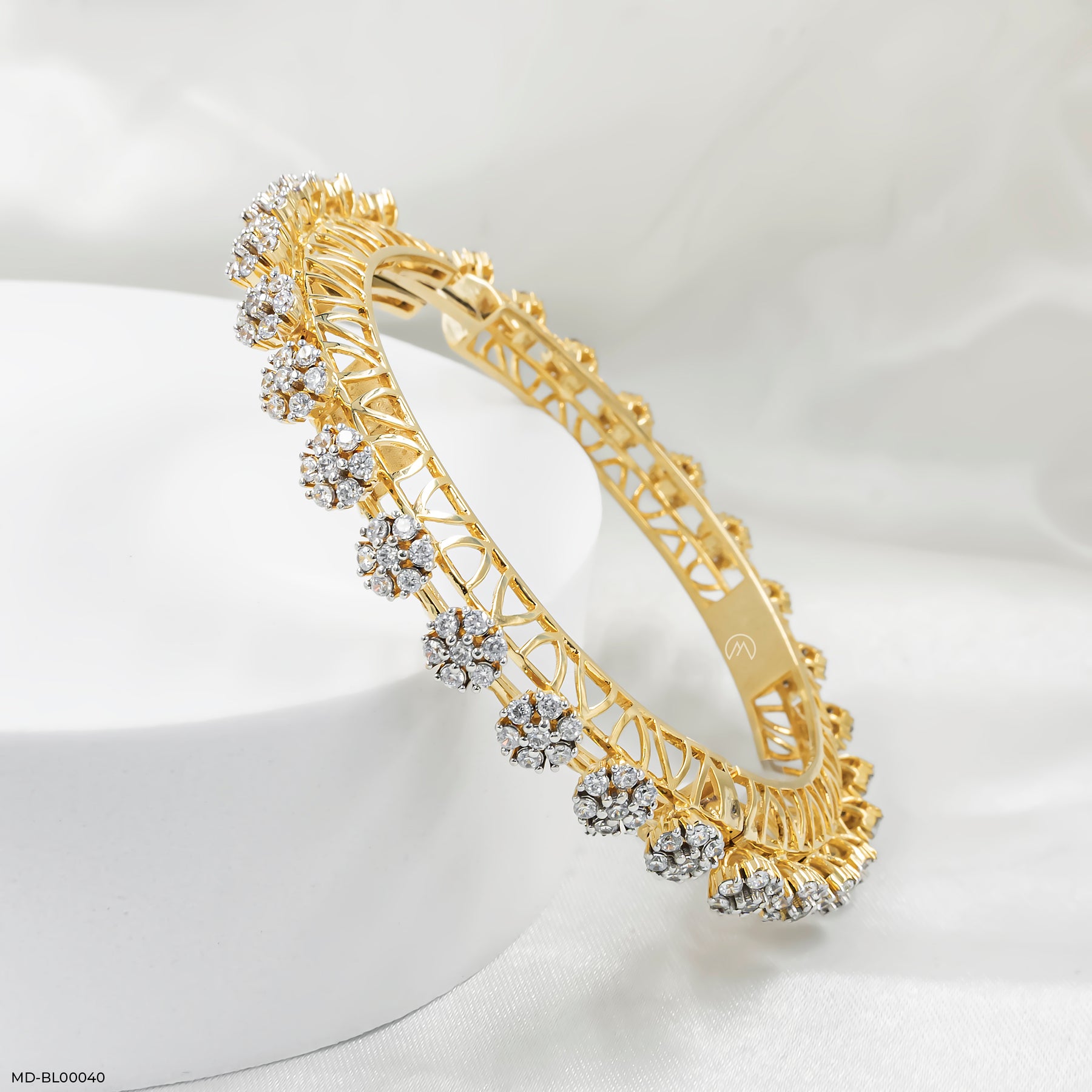 Circle of Sparkle Diamond Bangle 18K Rose Gold