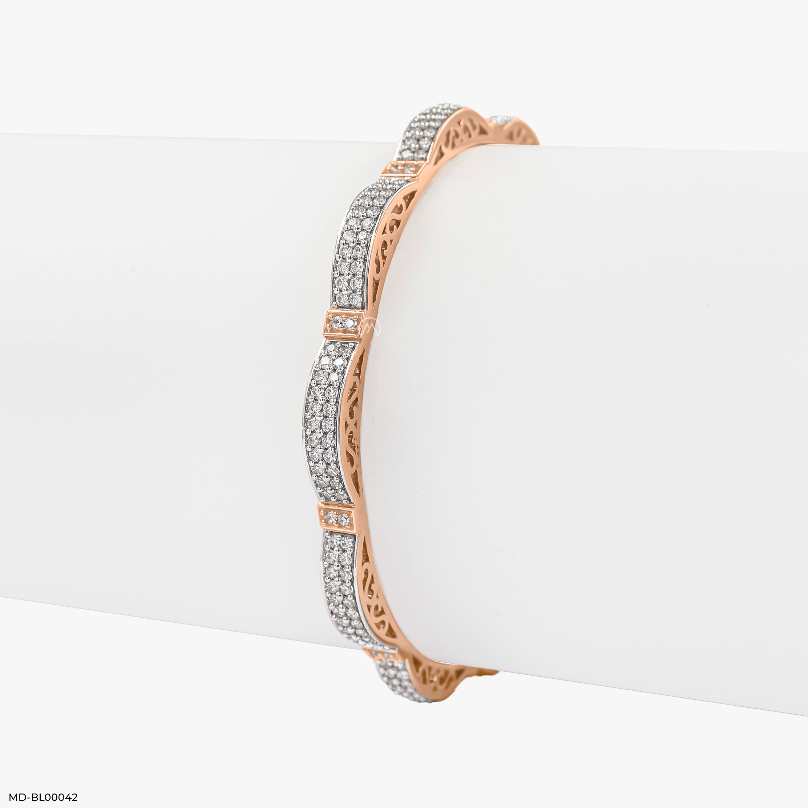 Shinara Diamond Bangle 9K Rose Gold