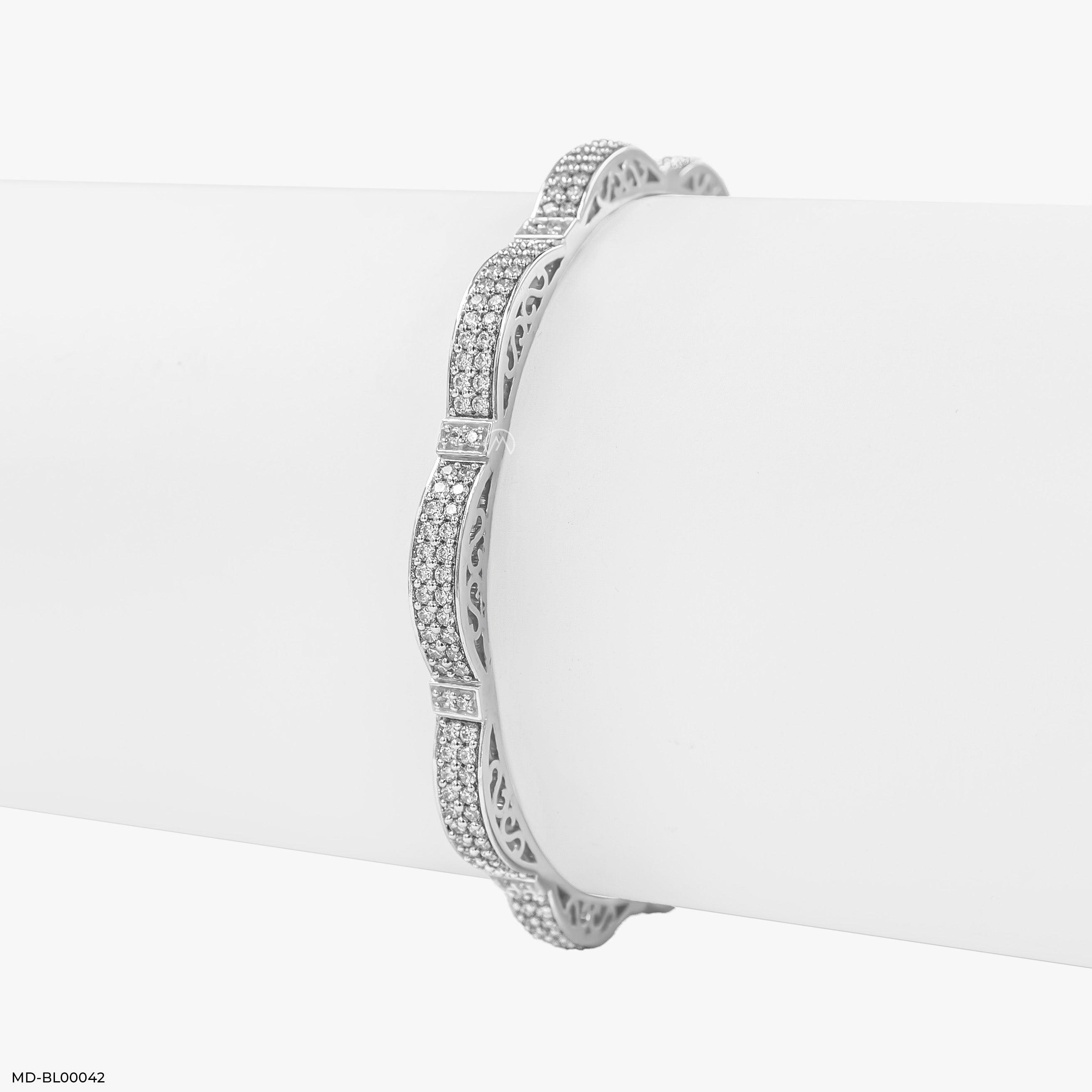 Shinara Diamond Bangle 14K White Gold