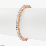 10 Cent Minimal Dazzle Diamond Bangle 14K Rose Gold