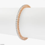 10 Cent Minimal Dazzle Diamond Bangle 14K Rose Gold