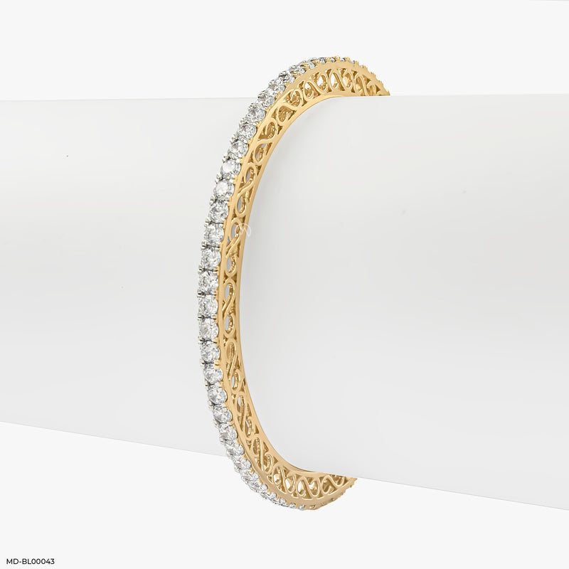 10 Cent Minimal Dazzle Diamond Bangle 14K Rose Gold