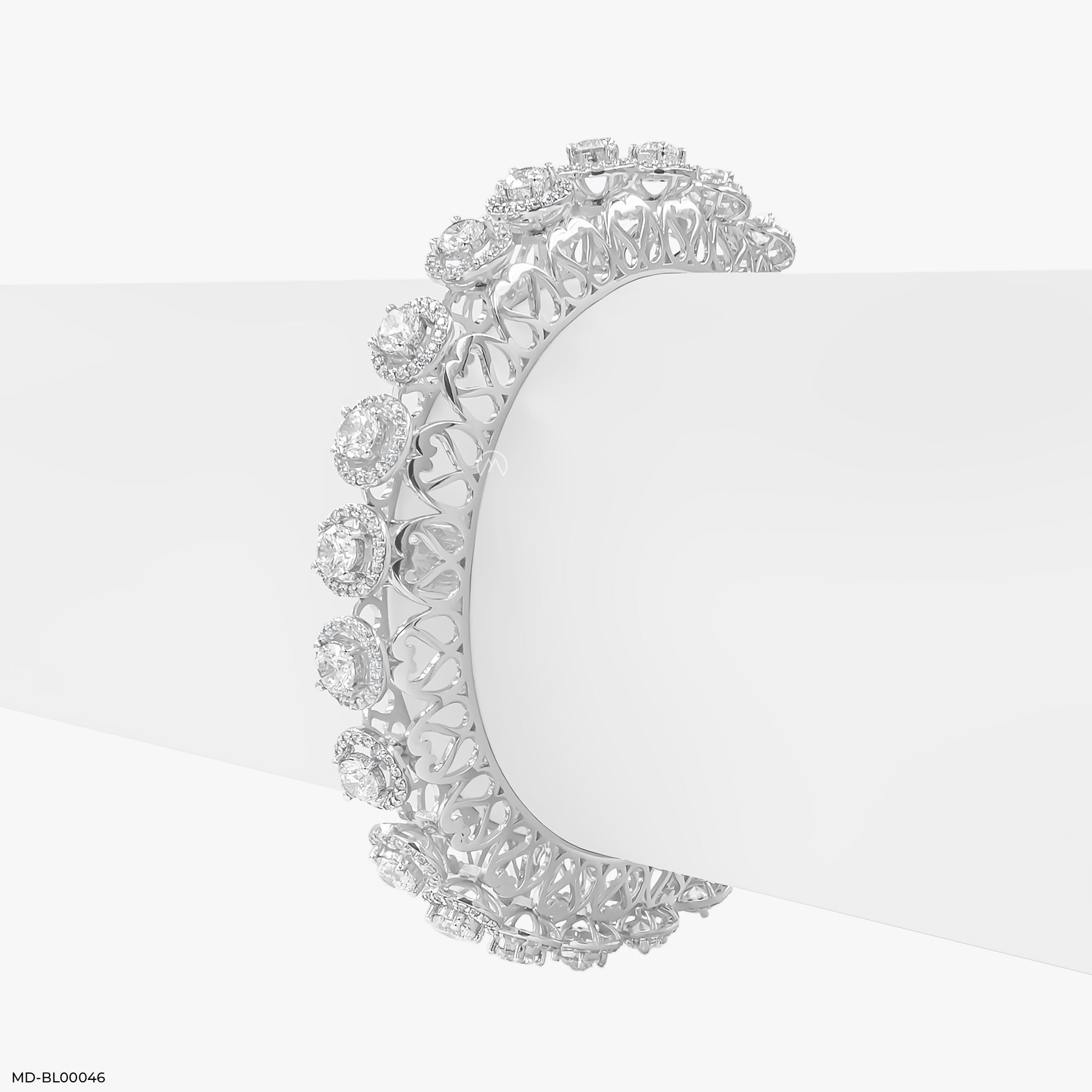 Infinite Spark Diamond Bangle 18K White Gold