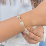 Floral Bloom Diamond Bangle 14K Rose Gold
