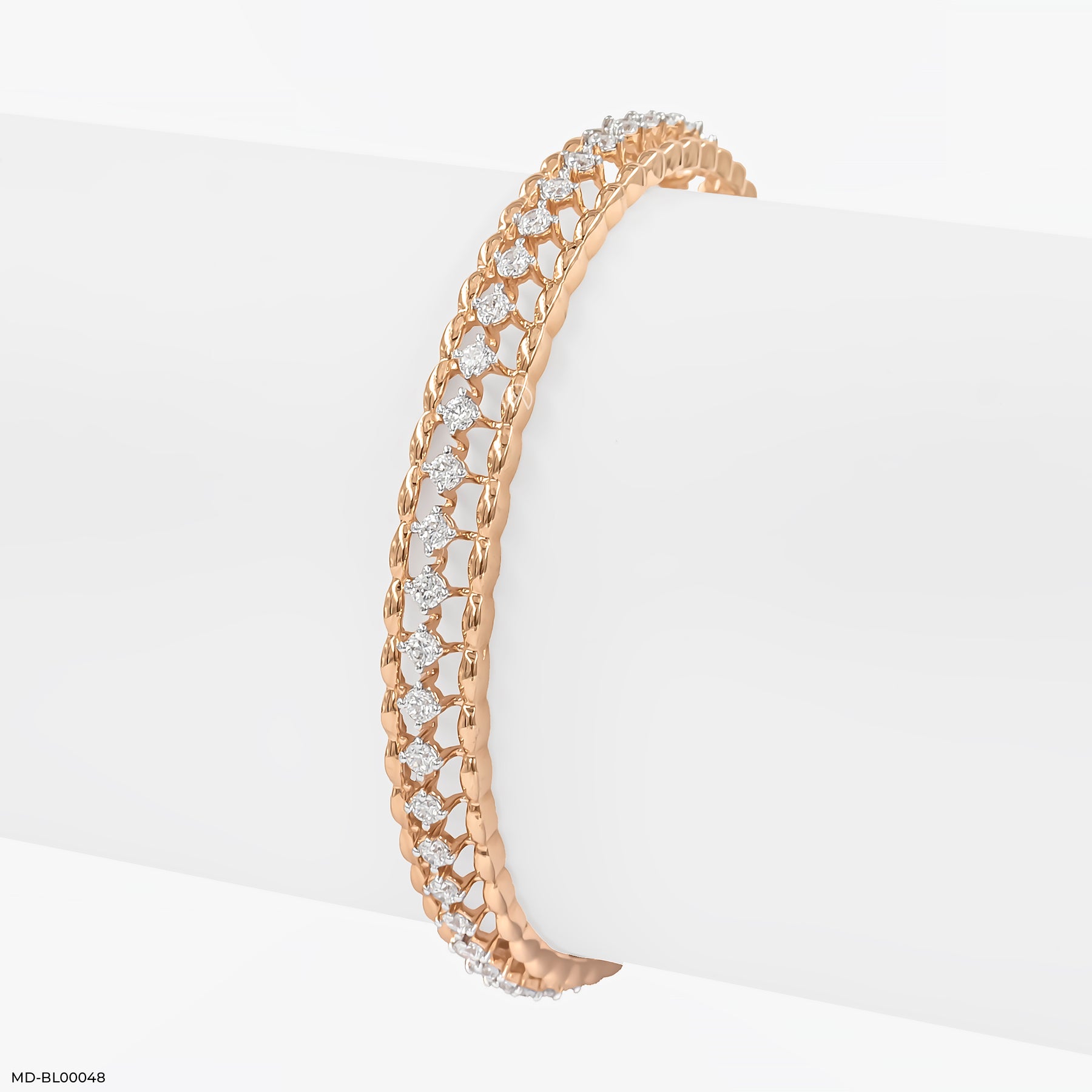 Starlight Diamond Bangle 14K Rose Gold