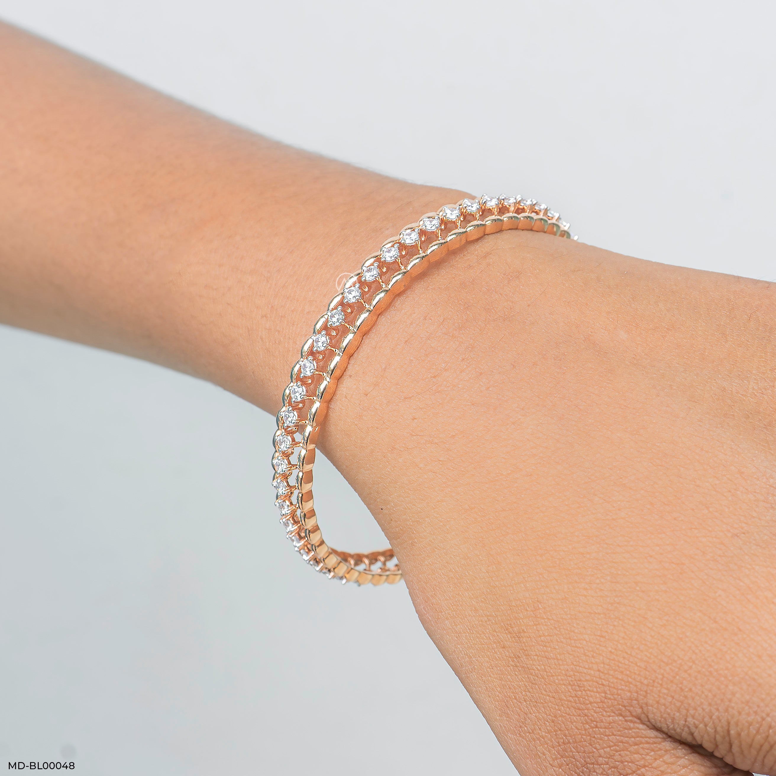 Starlight Diamond Bangle 9K Rose Gold