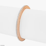 4 Cent Single Line Glistan Diamond Bangle 18K Rose Gold