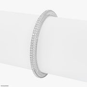 4 Cent Single Line Glistan Diamond Bangle 14K White Gold