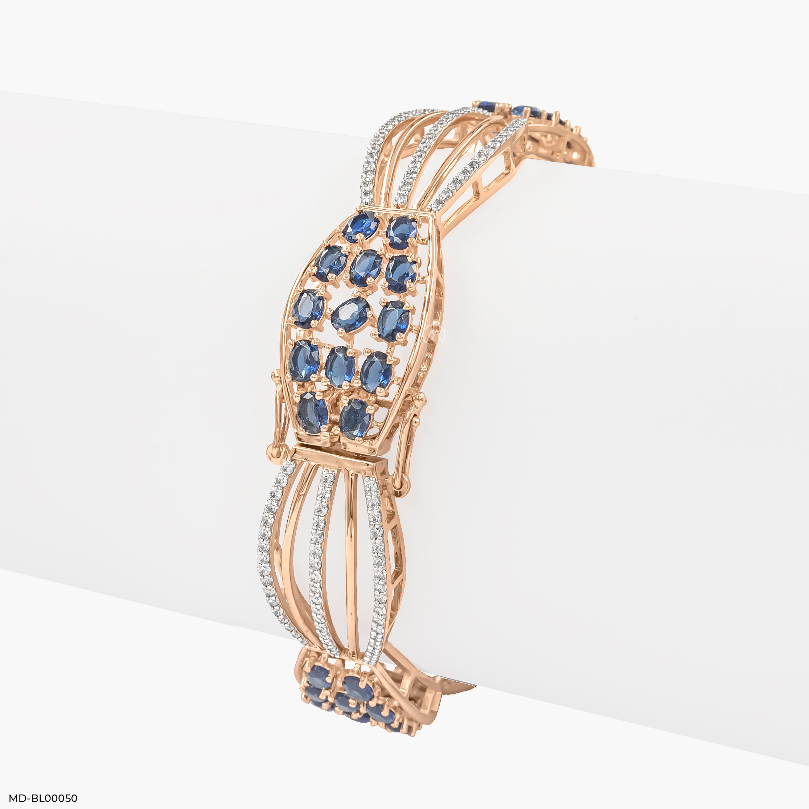 Pure Curve Diamond Bangle 9K Rose Gold