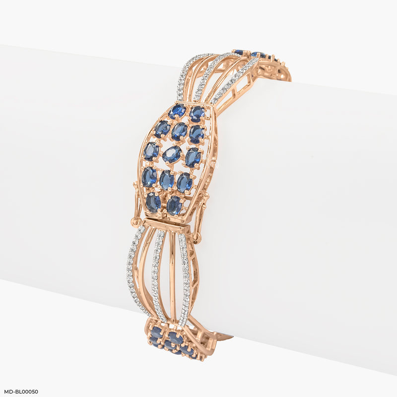 Pure Curve Diamond Bangle 14K Rose Gold
