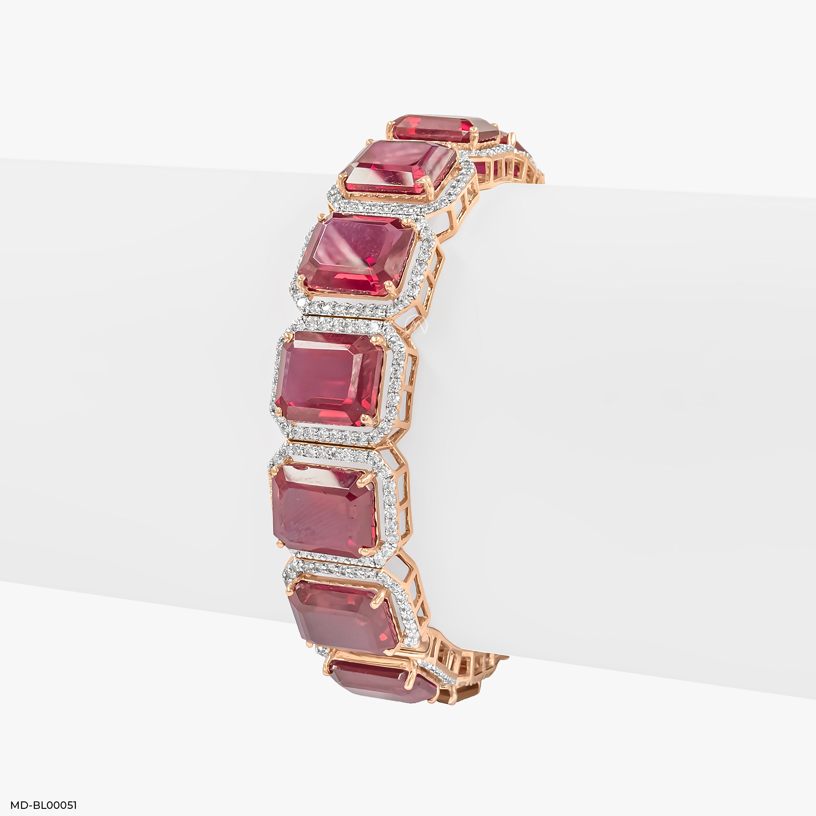 Majestique Diamond Bangle 9K Rose Gold