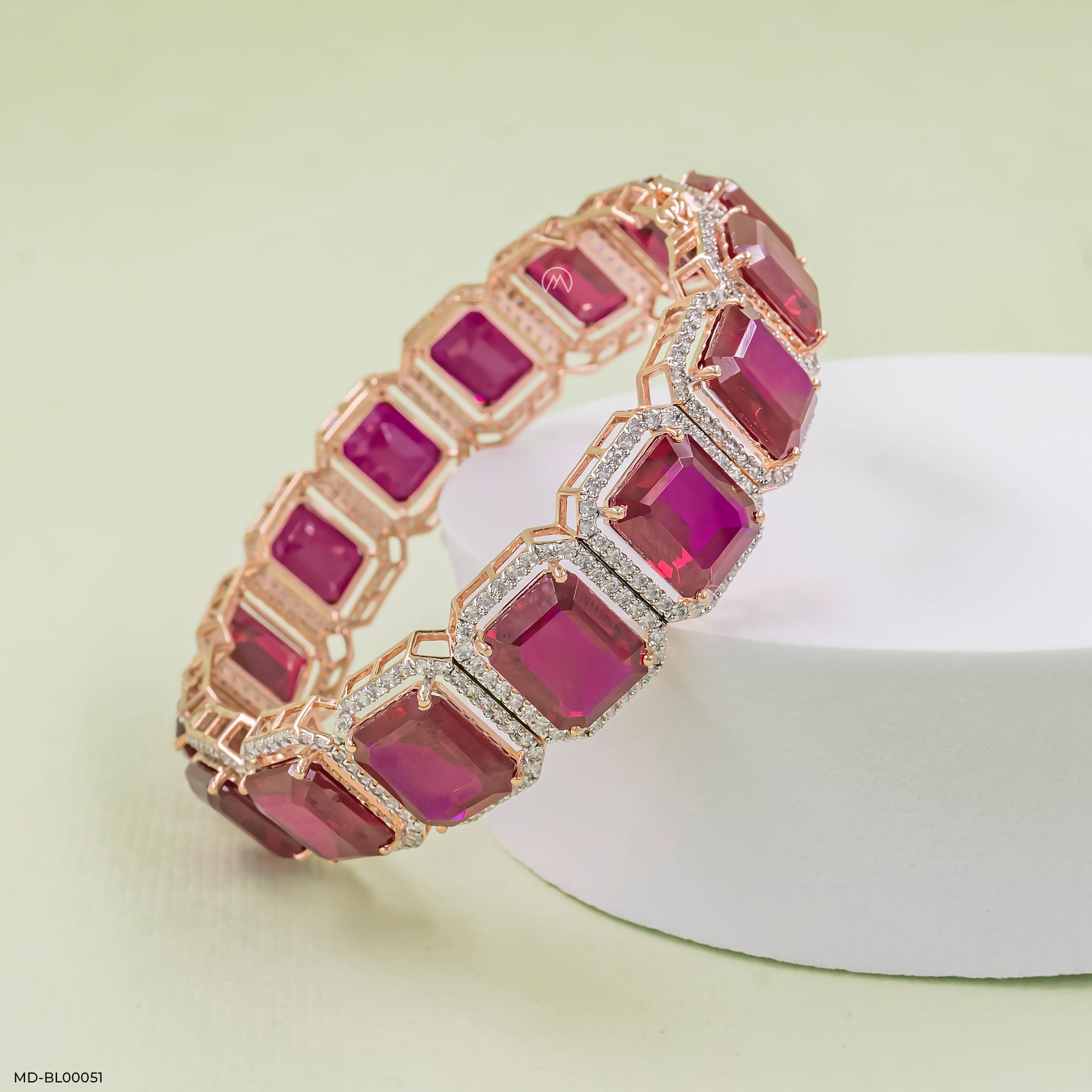 Majestique Diamond Bangle 14K White Gold