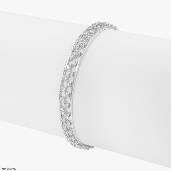 Timeless Trace Diamond Bangle 18K White Gold
