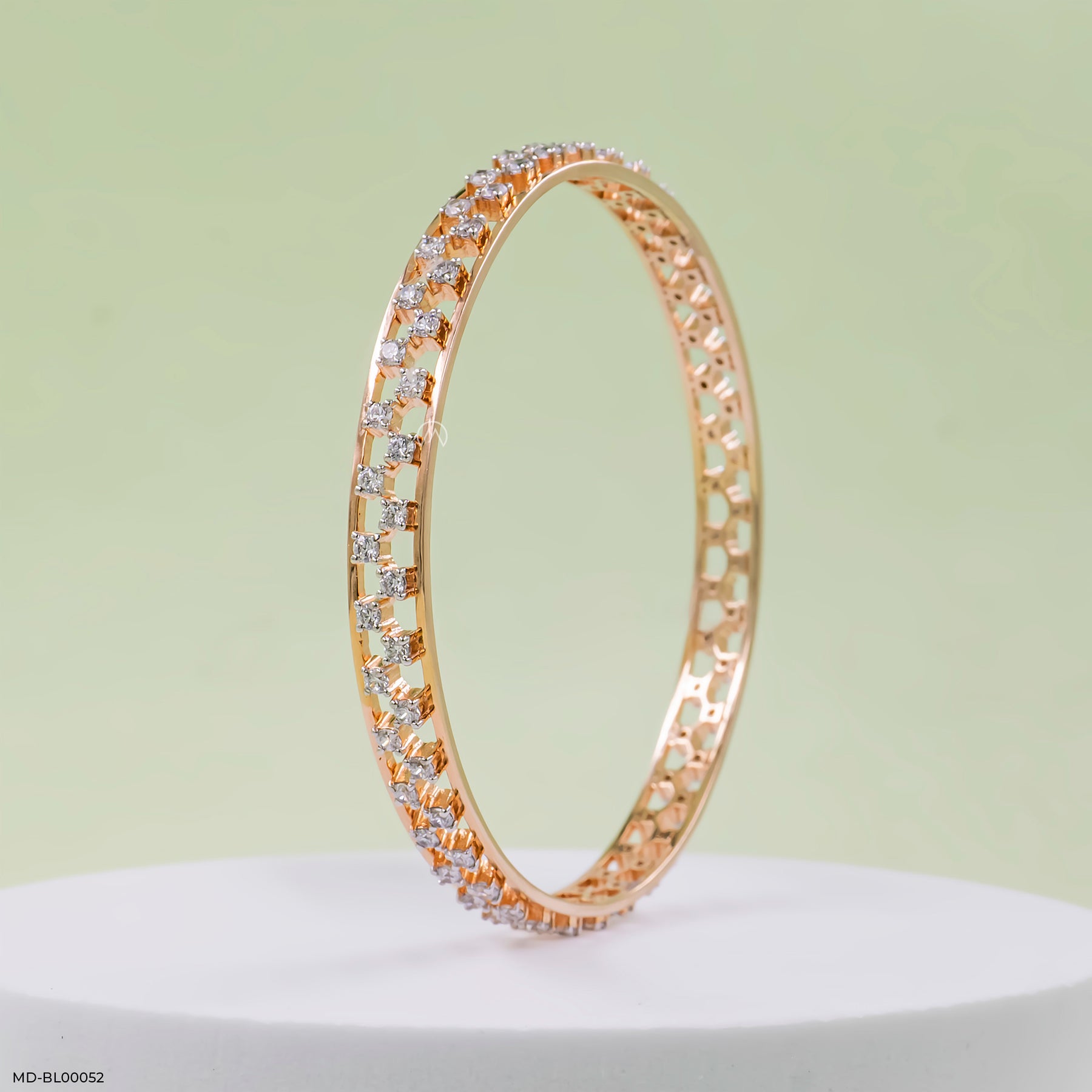 Timeless Trace Diamond Bangle 14K White Gold