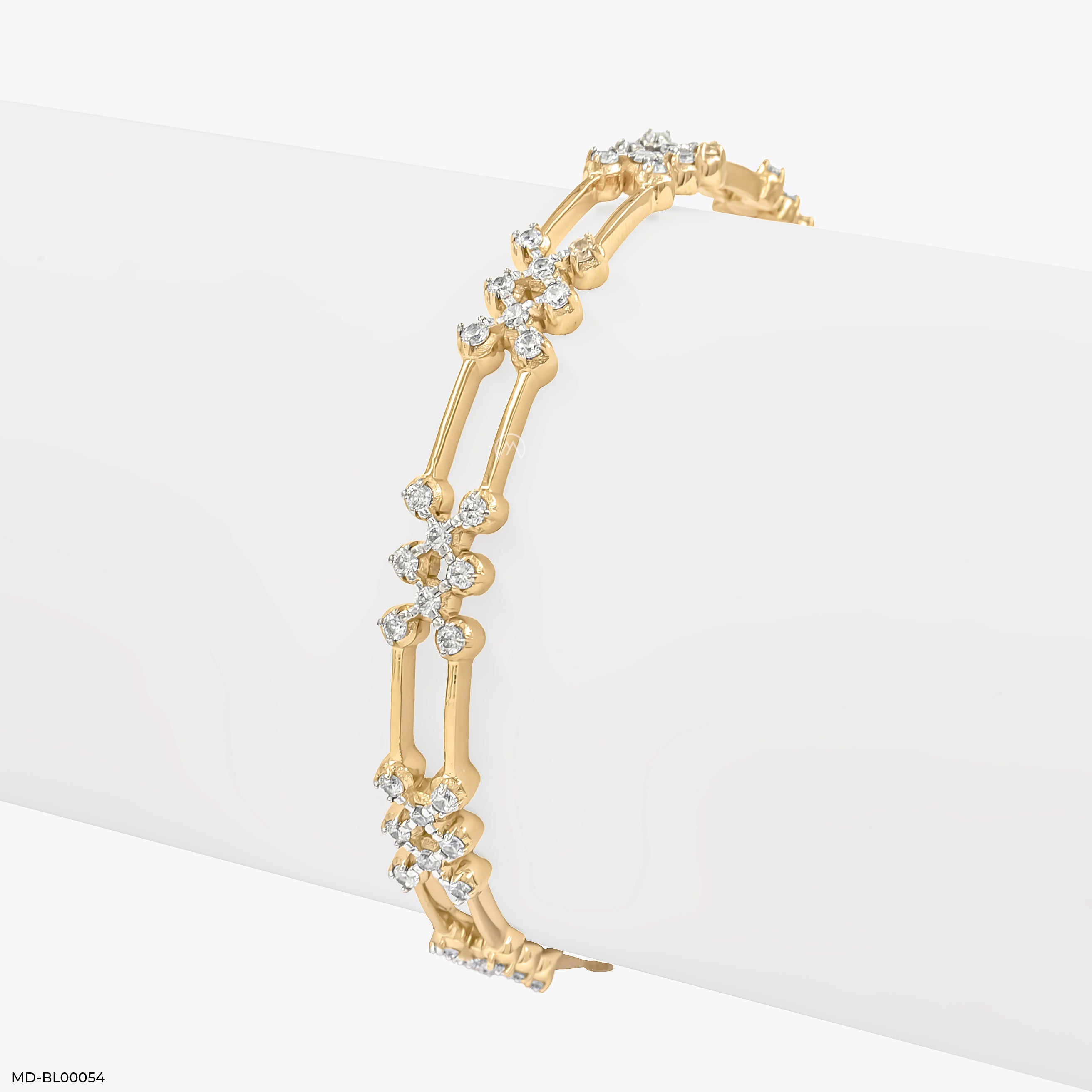 Diamond Bangle Bliss 14K Yellow Gold