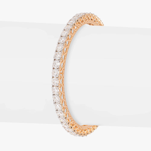 Amora Heart Diamond Bangle 9K Rose Gold