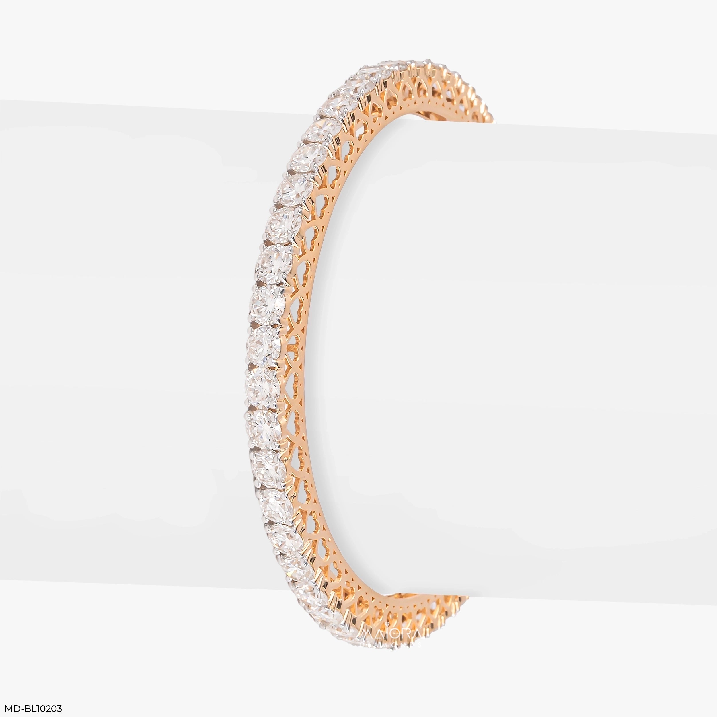 Lab Grown Diamond Single Liner Bangles