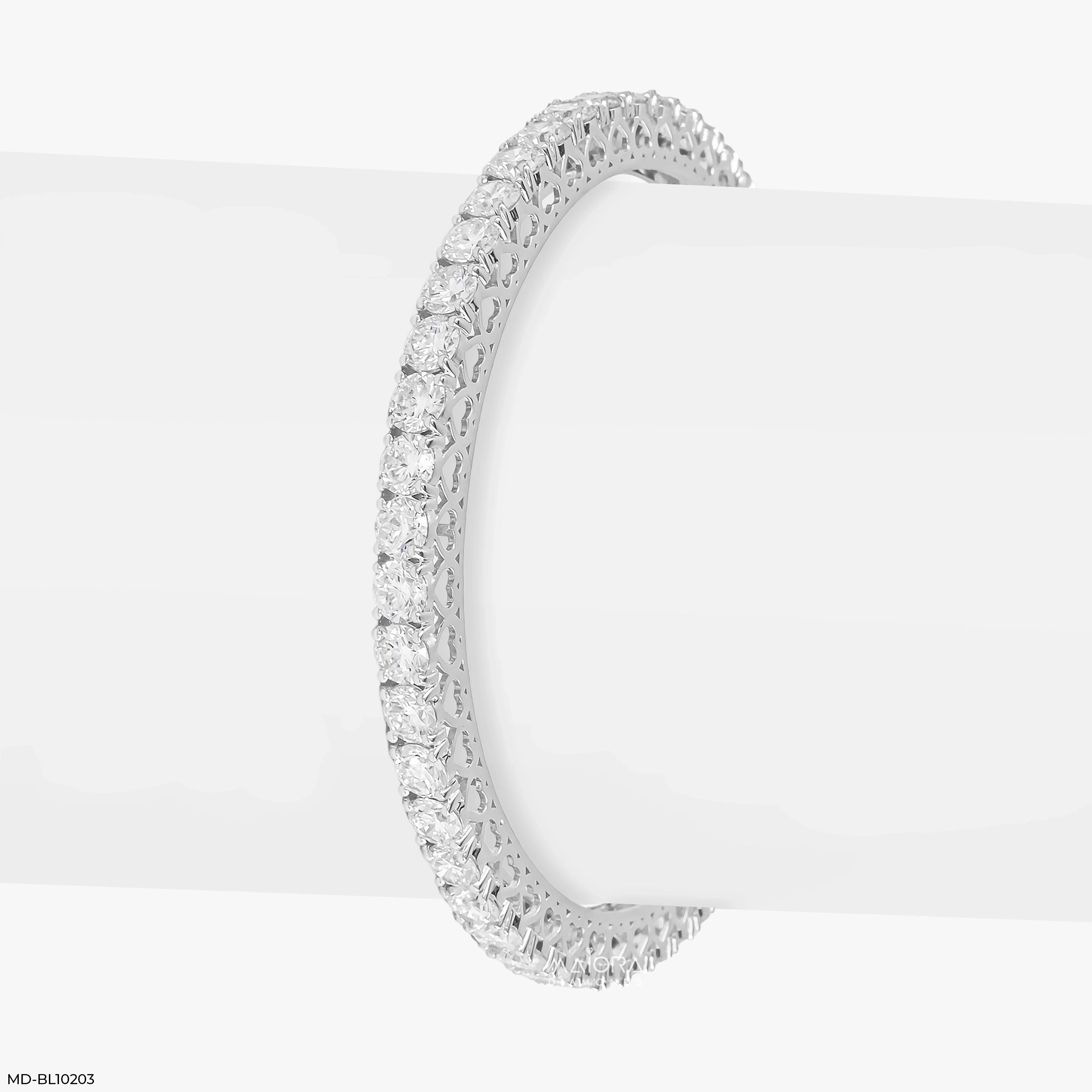 Amora Heart Diamond Bangle