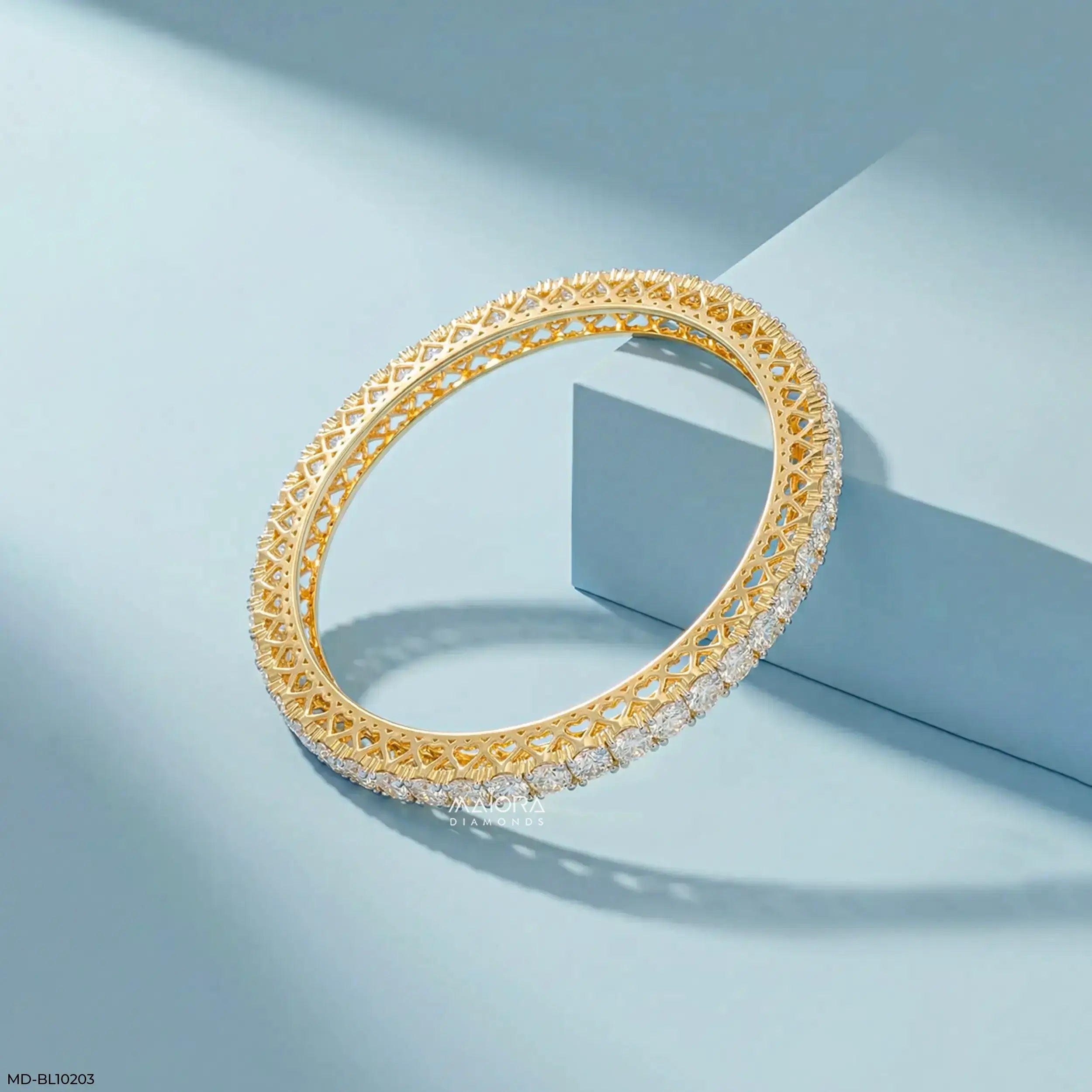 Amora Heart Diamond Bangle