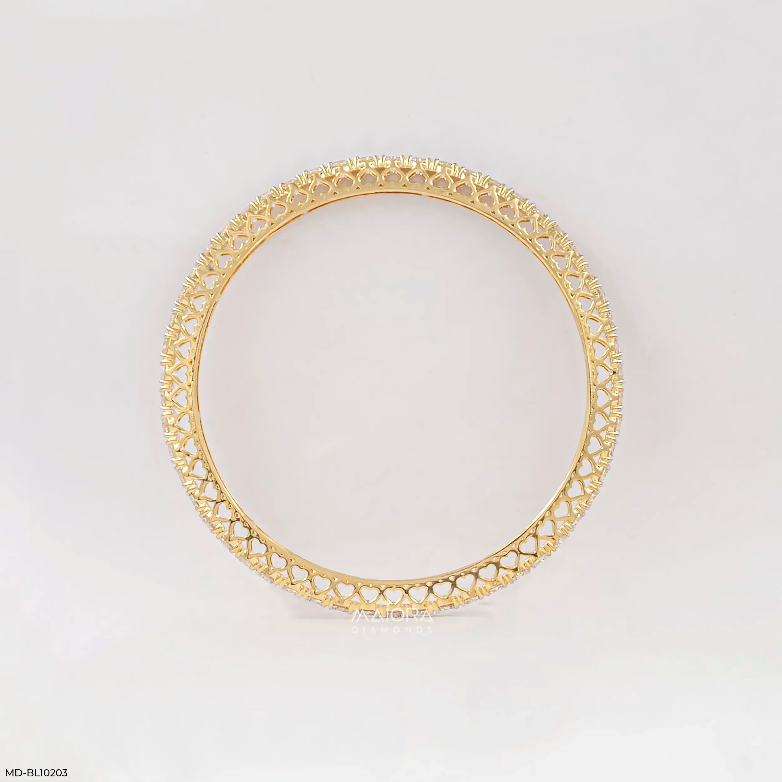 Amora Heart Diamond Bangle