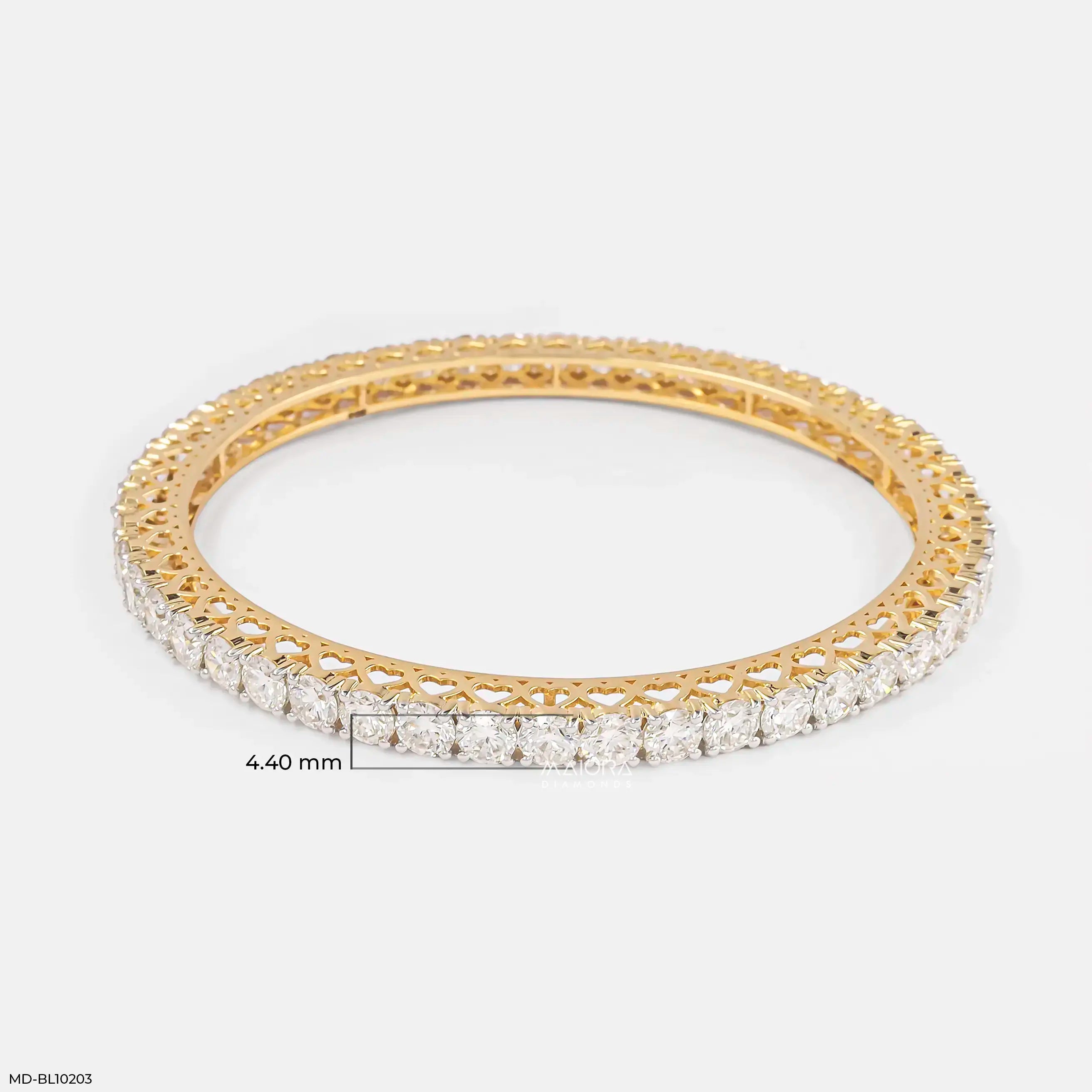 Amora Heart Diamond Bangle