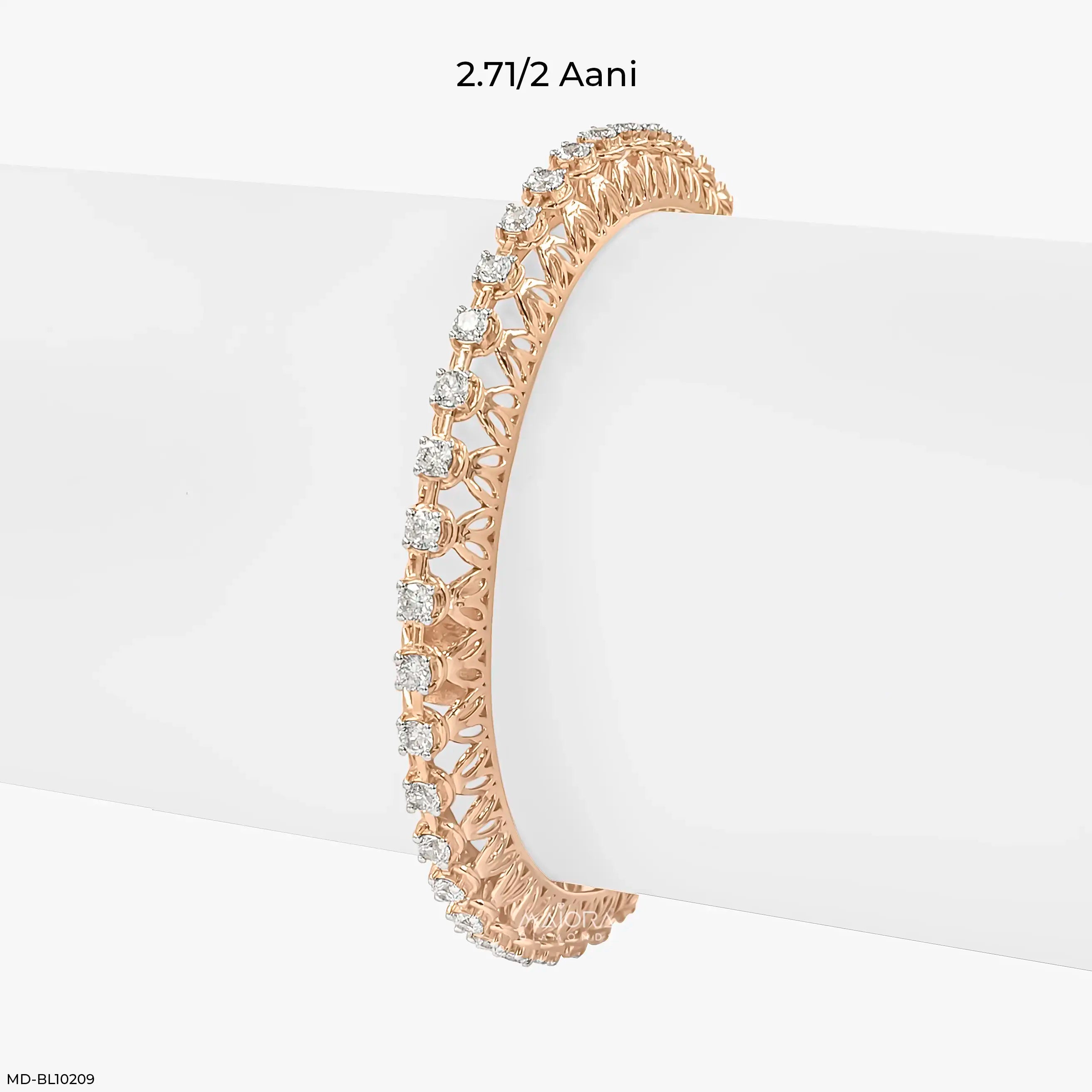 Stellar Dome Lattice Diamond Bangle 9K Yellow Gold