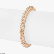 Stellar Dome Lattice Diamond Bangle 9K Rose Gold