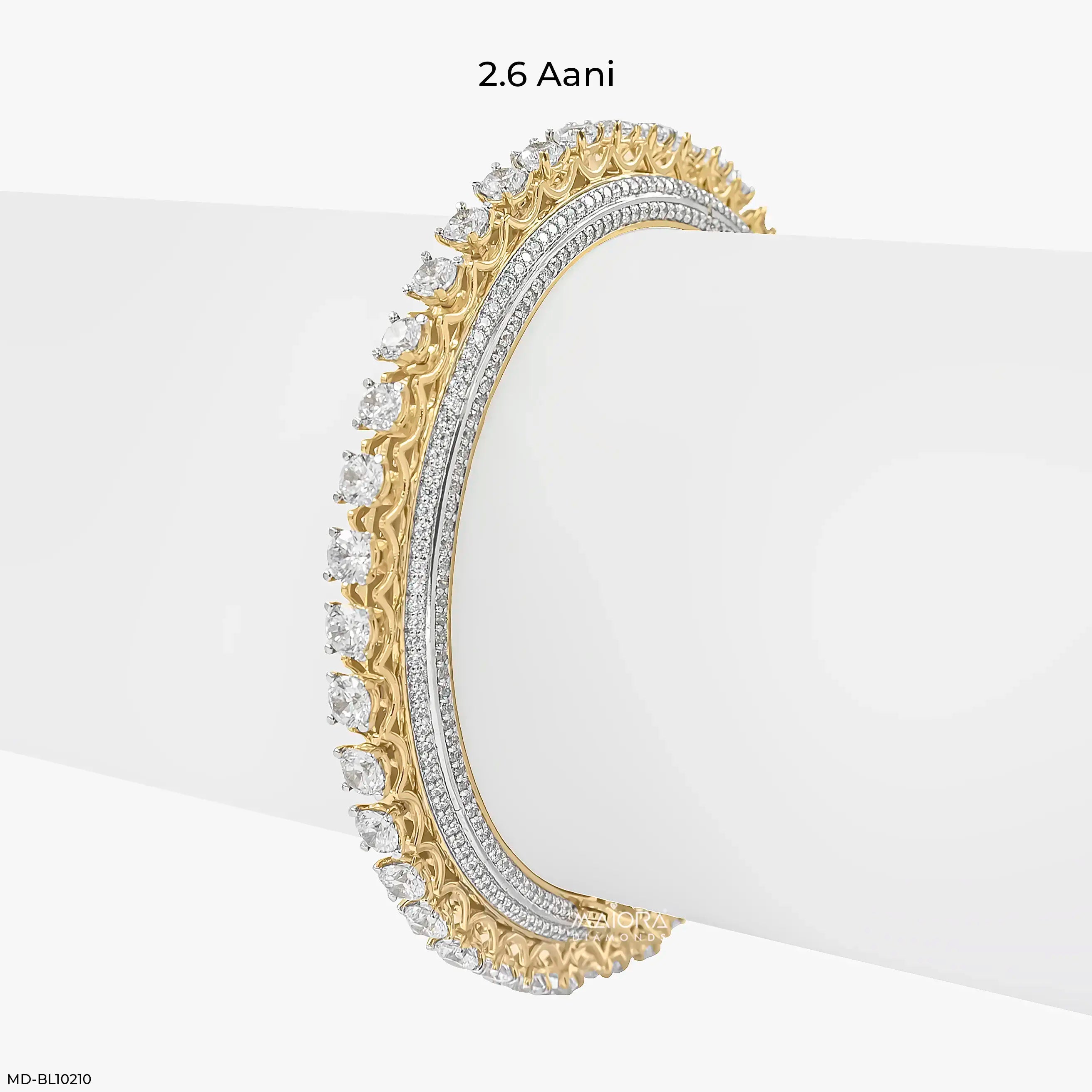 Golden Pave Crown Diamond Bangle