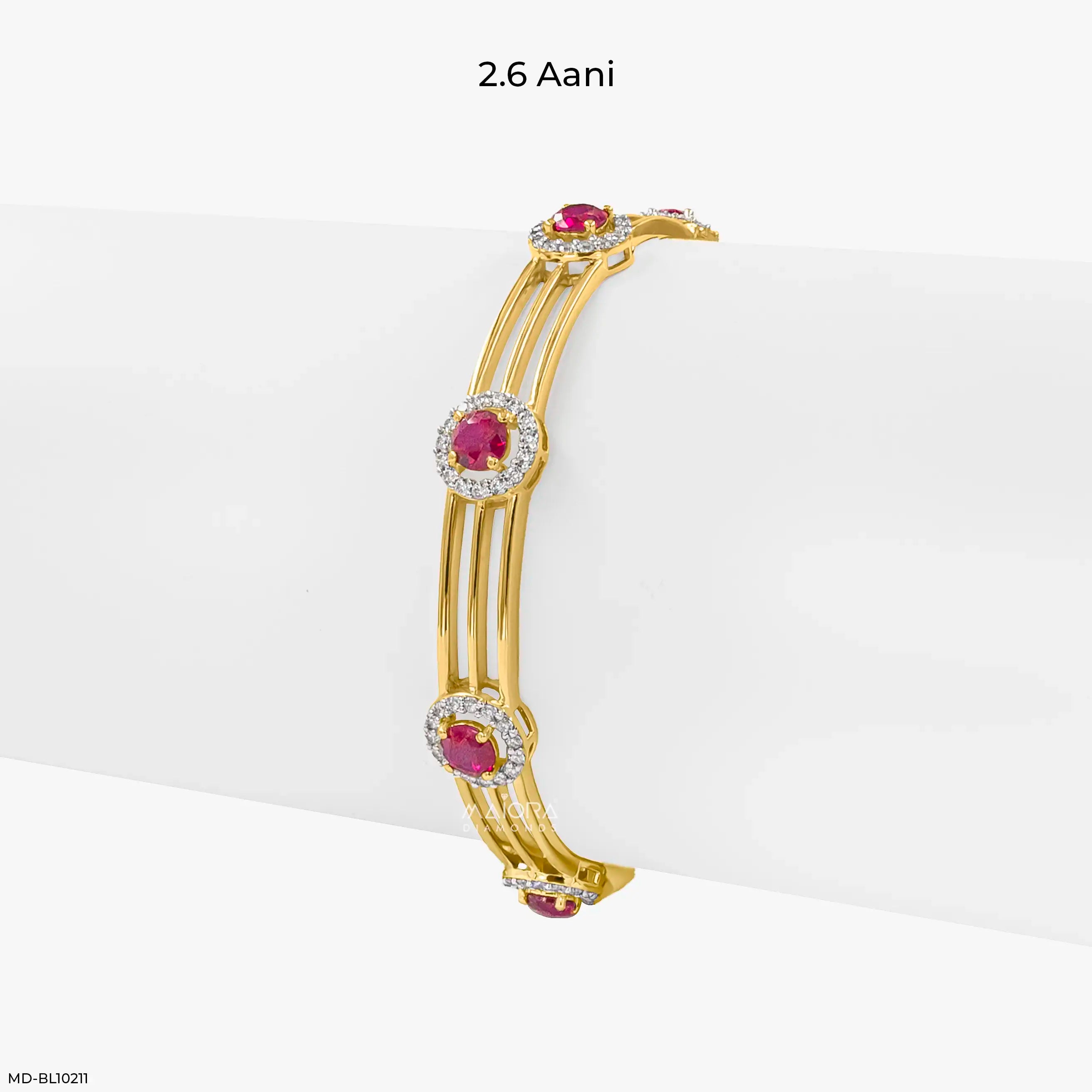 Halo Radiance Ruby Diamond Bangle