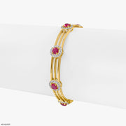 Halo Radiance Ruby Diamond Bangle