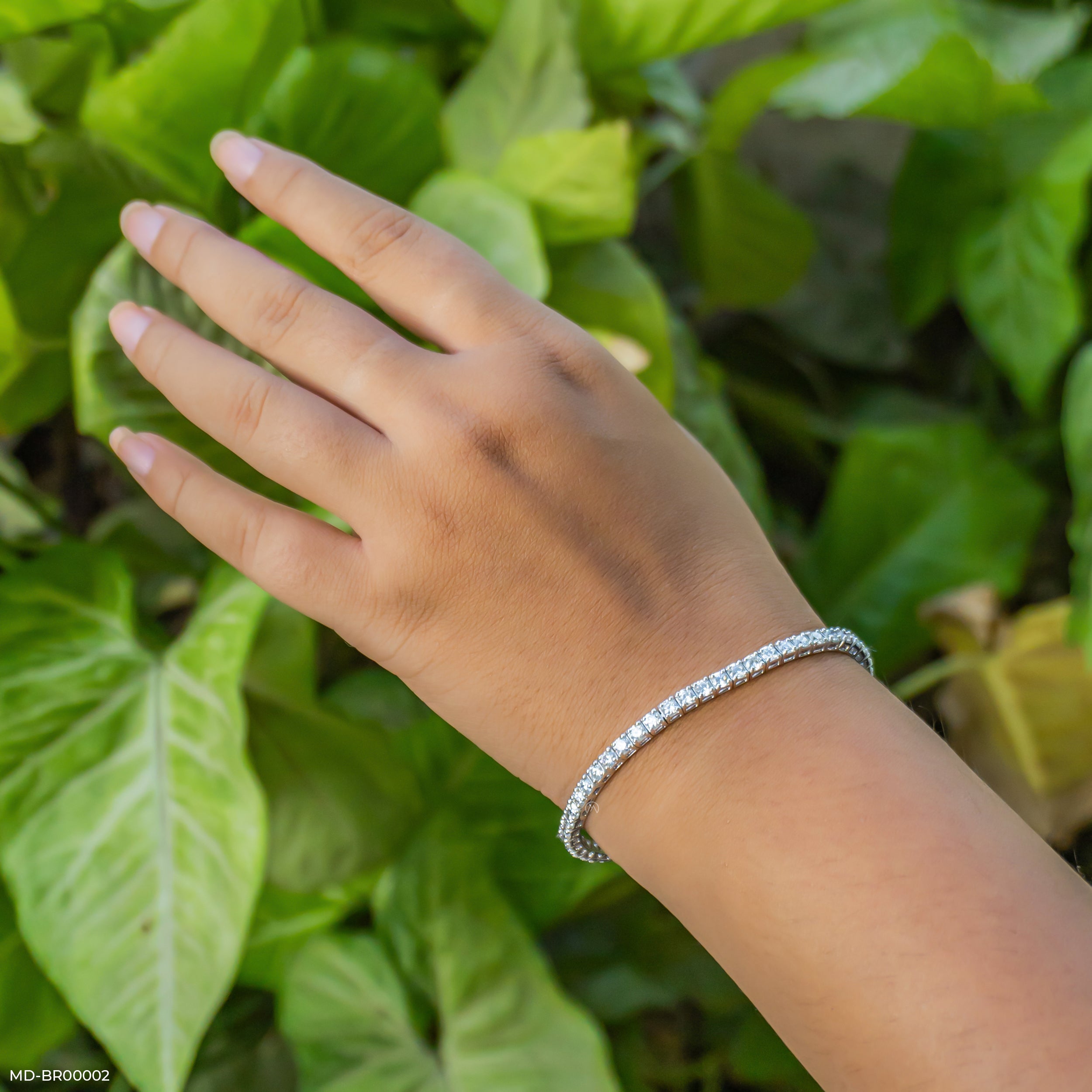10 Pointer Single Line Tennis Bracelets 14K Rose Gold