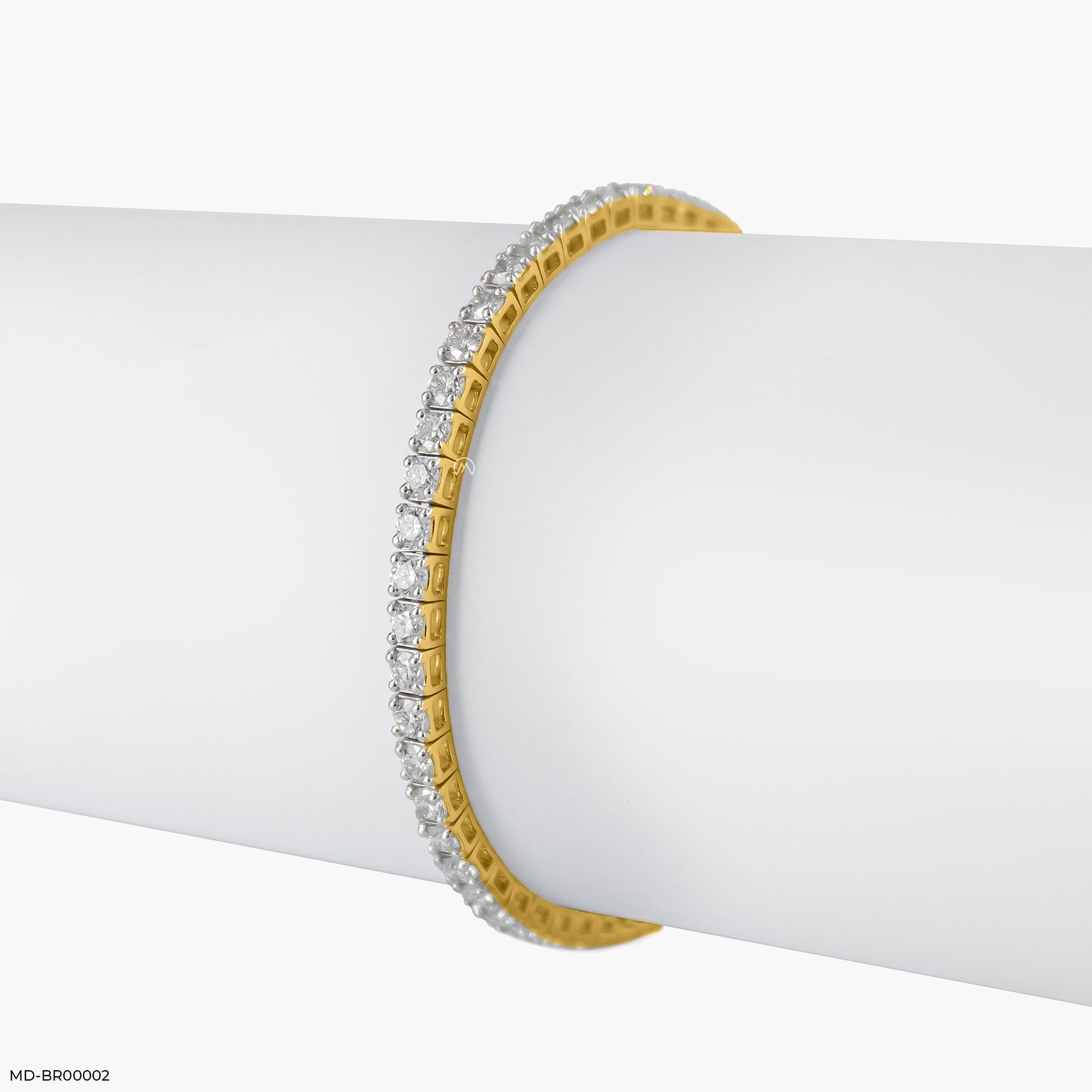 10 Pointer Single Line Tennis Bracelets 18K White Gold