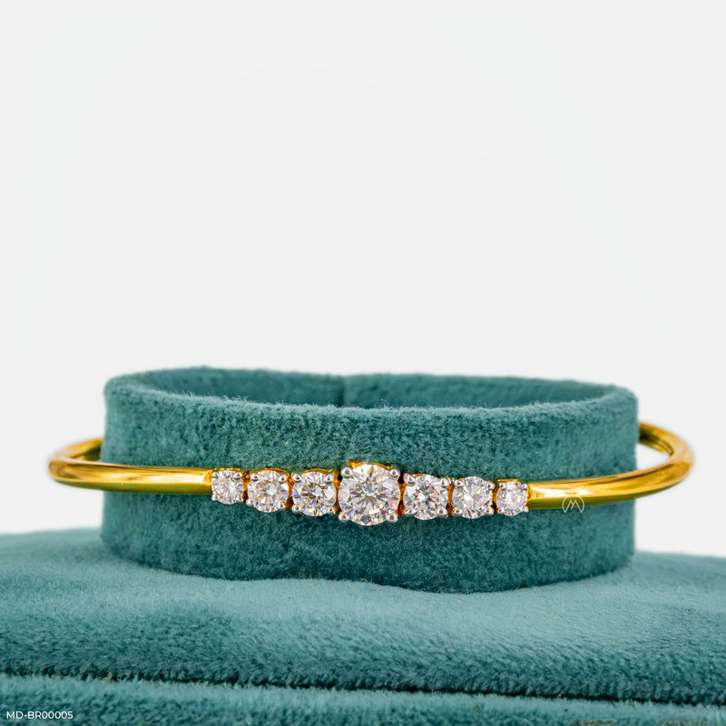 7 Diamond Bracelet 14K Yellow Gold