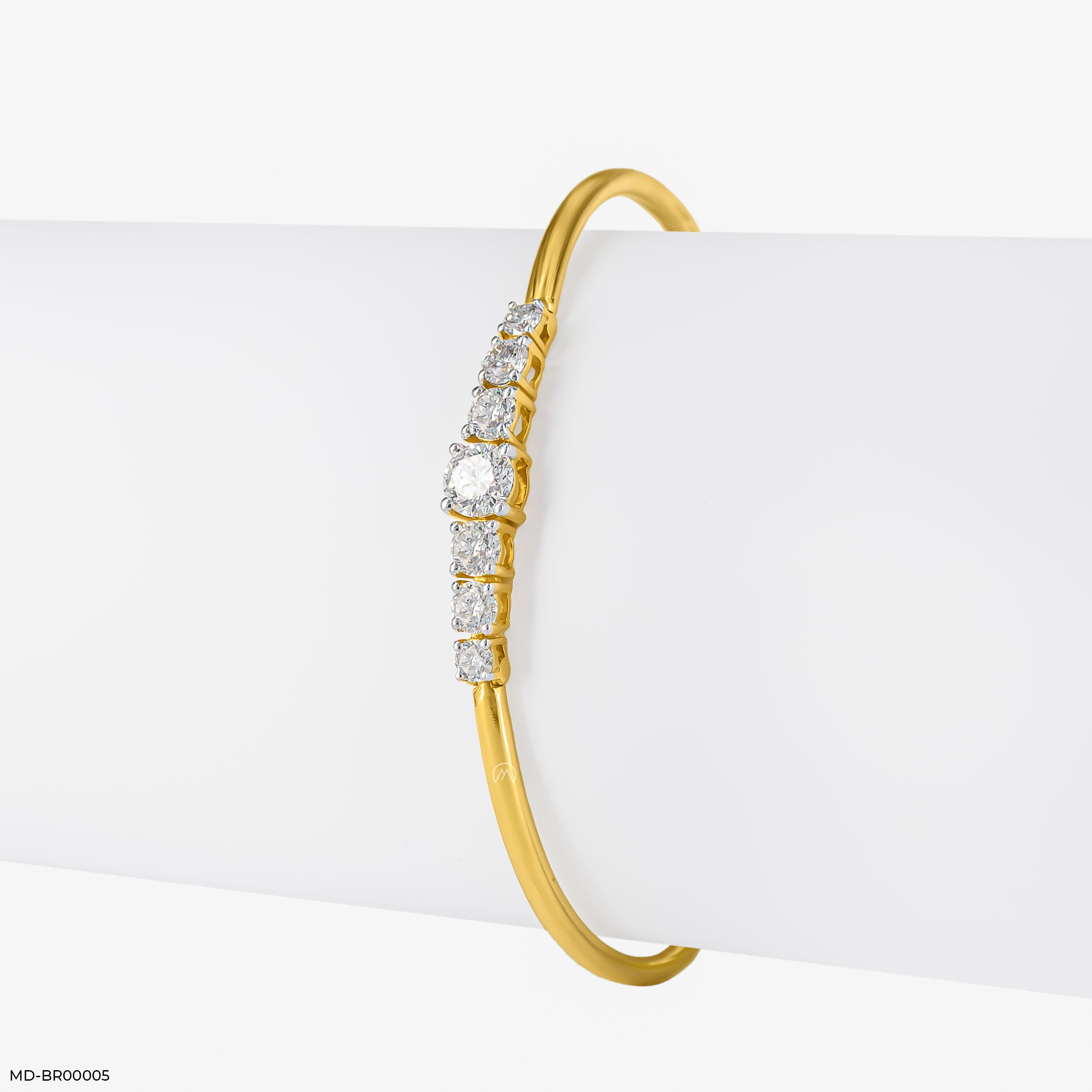 7 Diamond Bracelets 9K Yellow Gold