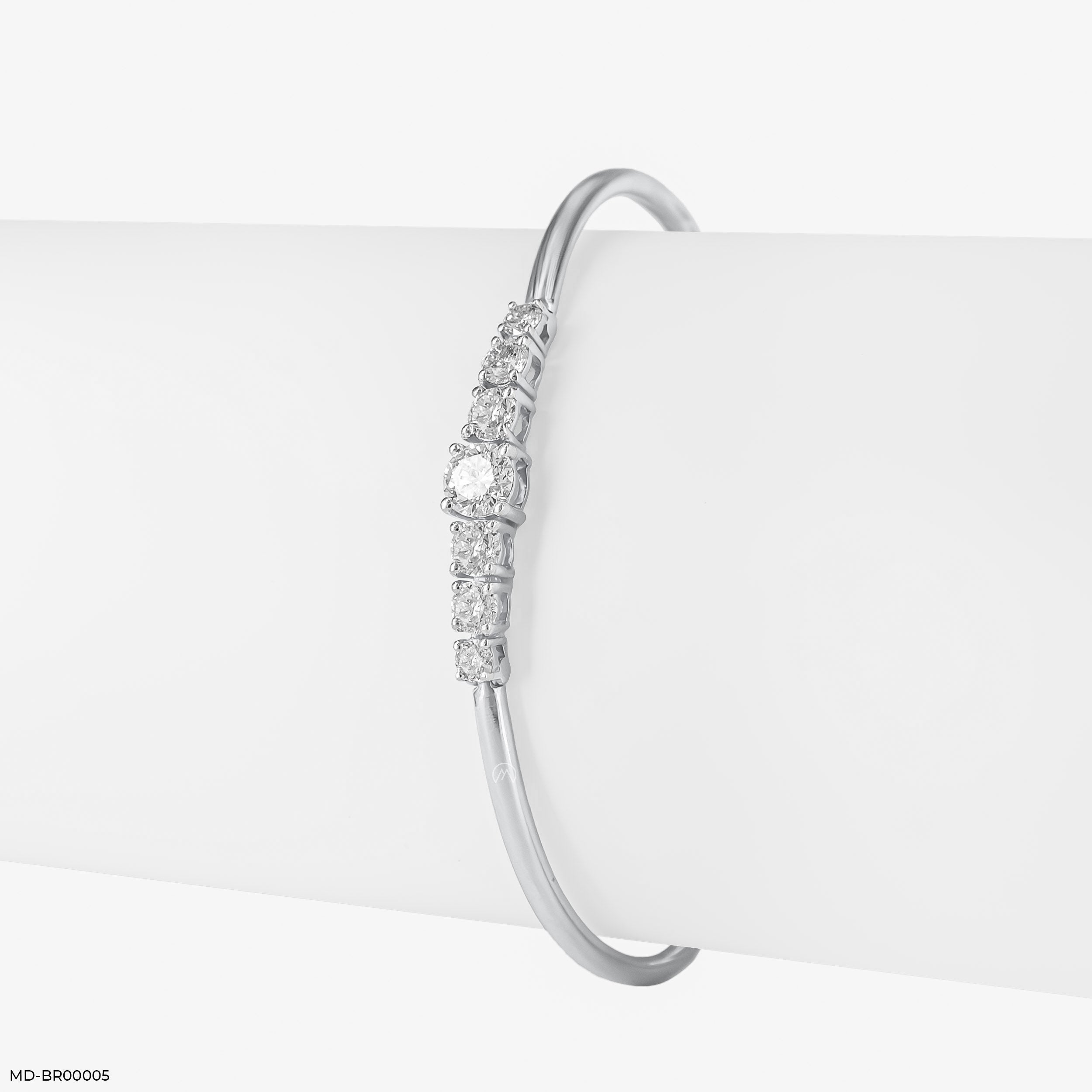 7 Diamond Bracelets 14K White Gold