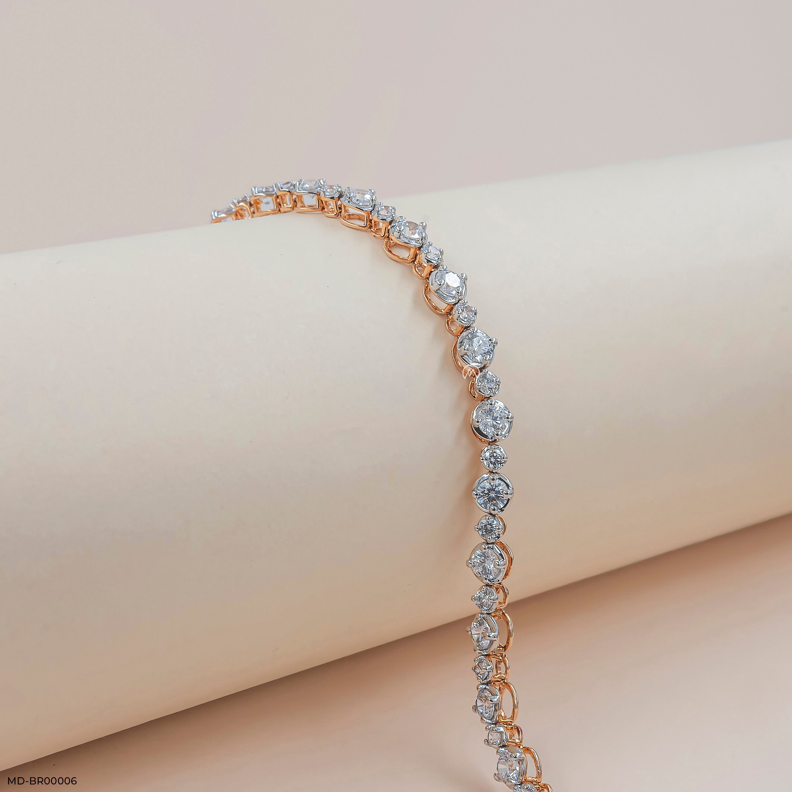 Tennis Daizy Diamond Bracelet 14K Rose Gold