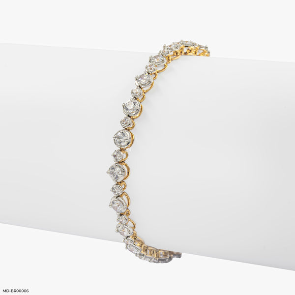 Tennis Daizy Diamond Bracelet 18K Yellow Gold