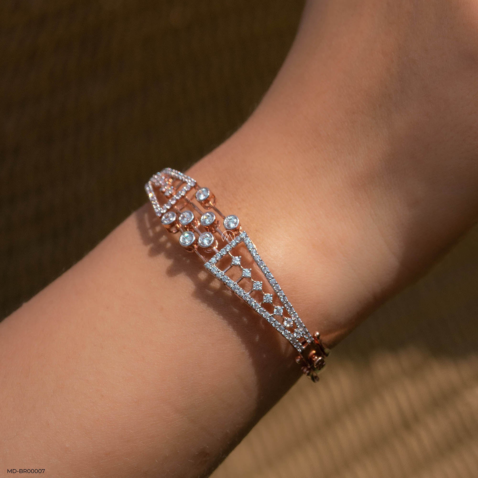 Dazzling Diamond Bracelets 9K Rose Gold