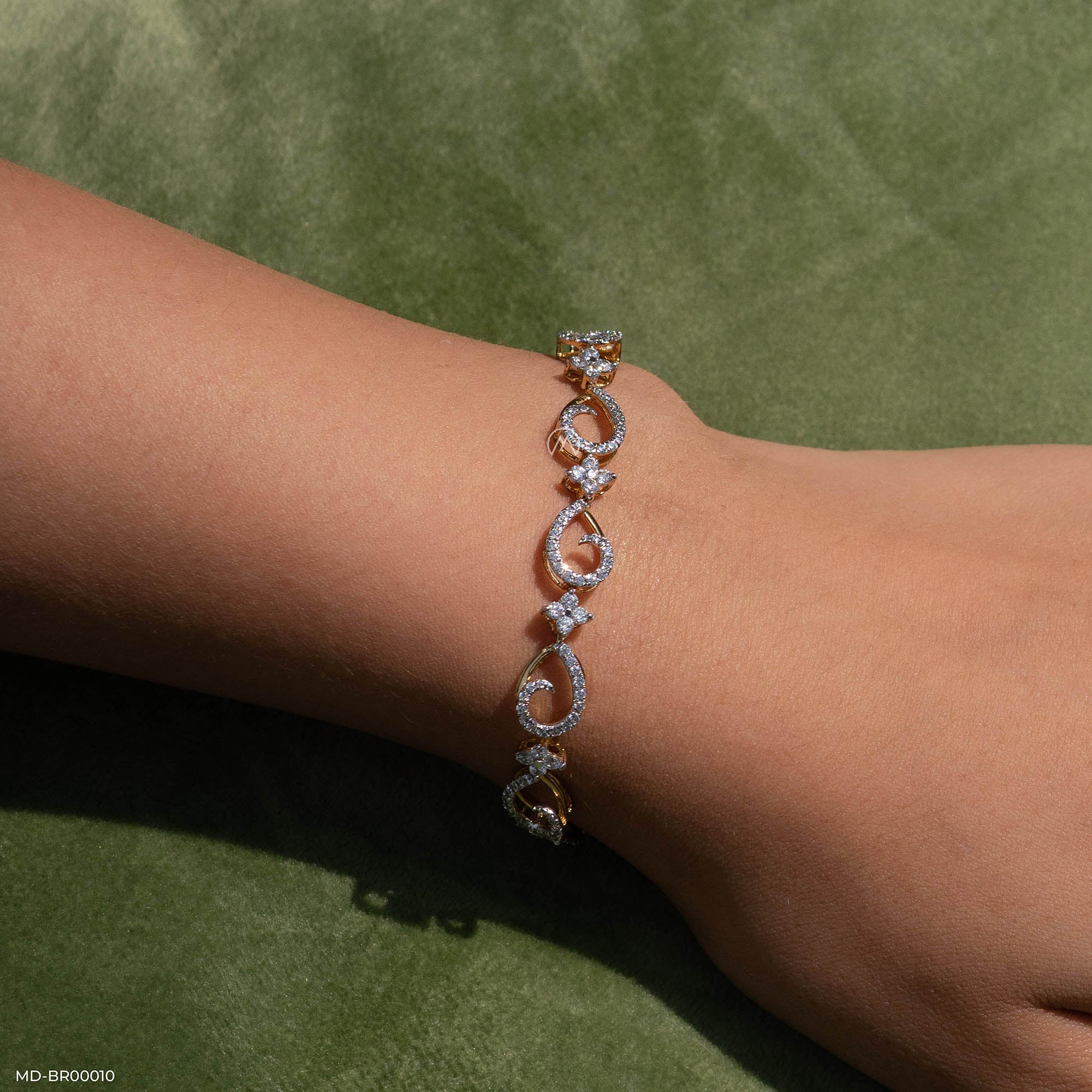 Sparking Tennies Diamond Bracelets 14K Rose Gold