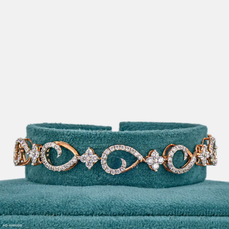 Sparking Tennies Diamond Bracelets 18K Yellow Gold