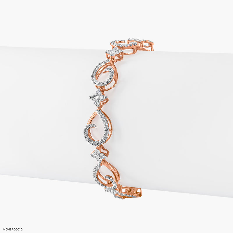 Sparking Tennies Diamond Bracelets 18K Yellow Gold