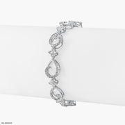 Sparking Tennies Diamond Bracelets 9K White Gold